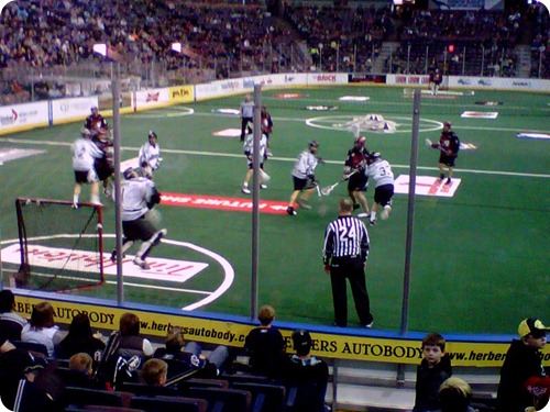 Edmonton Rush in Lacrosse Game