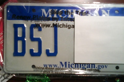 Michigan License Plate